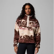 Columbia Helvetia II Printed Half-Snap Cropped Pullover - Tobacco Sisters - M