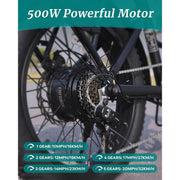 GOTRAX F2 Foldable eBike w/ 40 mile Max Operating Range and 20 MPH Max Speed - Black