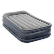 Intex 64131ED Dura Beam Deluxe Pillow Raised Airbed Mattress with Built In Pump, Twin