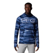 Columbia Super Terminal Tackle Vent Hoodie, Moisture-Wicking, UPF 50 Sun Protection, Collegiate Navy Obsidian, Small, 203313