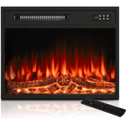 Waleaf 23 Inch Electric Fireplace Insert with LED Multicolor Realistic Flame, Adjustable Brightness and Speed, Remote Control, 5120 BTU Heating
