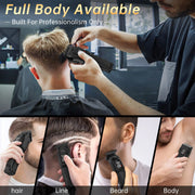 Cshidworld PCTE002BL Professional Hair Clipper Set for Men, 3-in-1 Cordless Beard Trimmer and Electric Shaver, 7000Rpm Motor, IPX6 Waterproof, LED Display, Black,