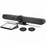 Logitech Rally Bar + Tap Cat5e + Two Mic Pods, TAA Compliant, Graphite