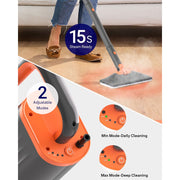 Leemone HelpX Steam Mop, 13-in-1 Multi-Purpose Detachable Handheld Steamer, 17 Accessories, Large Capacity, Adjustable Height, LM-SteamMop
