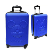 Fast Forward Disney Mickey Mouse 18-Inch Hard Shell Rolling Carry-On Luggage, Blue, Spinner Wheels, MFRO