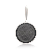 Mainstays 12-Inch Tri-Ply Hybrid Skillet with Stainless Steel Handle, Silver