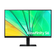 Samsung ViewFinity S6 27-Inch QHD Computer Monitor, 100Hz Refresh Rate, HDR10, IPS Panel, Adjustable Stand, HDMI DisplayPort USB Hub, Black, S27D606EAN