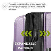 Ricardo Beverly Hills 567-20-536-4WB Kentfield Hardside Carry-on Luggage, Expandable, 360 Dual Spinner Wheels, Silver Lilac, 20 in