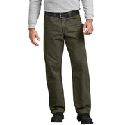 Dickies Relaxed-Fit Straight-Leg Carpenter Sanded-Duck Jeans for Men - Rinsed Moss Green -36x30