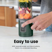Ninja Blast Portable Personal Blender, 18 Oz, Rechargeable USB-C Base, Leak-Proof Lid with Easy Sip Spout, Green, BC150GN
