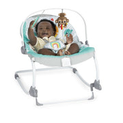 Bright Starts 13031-3-A1-LN-O-MEES-W11 Wild Vibes Infant to Toddler Rocker with Vibrations Newborn Unisex