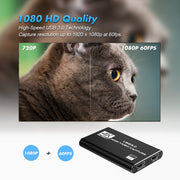 DIGITNOW 4K Audio Video Capture Card, HDMI Input, USB 3.0 Output, 3.5mm Microphone Input, Full HD 1080P, Black