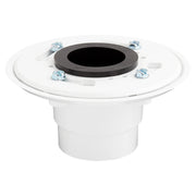 Signature Hardware PVC Shower Drain Flange, Durable White, Fits 2-Inch or Inside 3-Inch Schedule 40 DWV Pipe, 561529