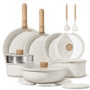 Carote 21-Piece Non-Stick Cookware Set,  Cookware Set, WHITE
