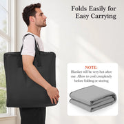 Naipo Infrared Sauna Blanket Portable Home Sauna with Adjustable Temperature and Timer, Grey, 6 ft x 2.6 ft, FUL-8207