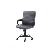 Mainstays MS18-D4-1015-06 Bonded Leather Mid-Back Manager's Office Chair, Gray