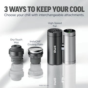 Shark ChillPill 3-in-1 Personal Cooling System with Fan, InstaChill Cooling Plate, Dry-Touch Mist, Portable, Carbon, FA022