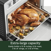 Cuisinart 15-in-1 Extra-Large Digital Air Fryer Oven, 1800W, 0.9 Cubic Foot, Black and Stainless Steel, TOA-112