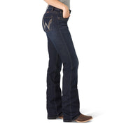 Wrangler Q-Baby Mid Rise Boot Cut Ultimate Riding Jeans for Women, Avery Blue, 34 in Waist, 10WRQ20VA