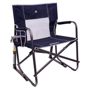 GCI Outdoor Freestyle Rocker XL Oversized Portable Folding Rocking Chair with Spring-Action Technology, Indigo Blue, Supports 400 lbs