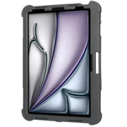 Targus SafePort Rugged Max Tablet Case with Military Grade Drop Protection, Fluid Resistant, Built-In Kickstand, Adjustable Silicone Hand Strap, Stylus Holder, Gray/Clear, THD966GL