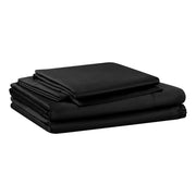 Allswell AW3501035722-31 4-Piece Soft & Silky Serenity 100% TENCEL Bed Sheets Set, Rich Black, Full