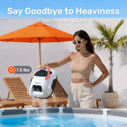 Gosvor Cordless Robotic Pool Cleaner for Above Ground Pools, Automatic Pool Vacuum Robot, 90 Mins Runtime, White, X1S