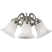 Progress Lighting P3369-09 3-Light Bath Bracket with Etched Alabaster Style Glass, Brushed Nickel