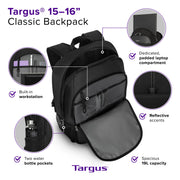 Targus TBB943GL 15-16 Inch Classic Laptop Backpack - Fits Most Laptops up to 16