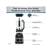 Ninja BN701 Professional Plus Blender with Auto-iQ, and 64 oz, Gray