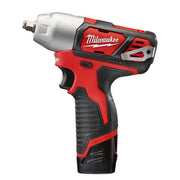 Milwaukee M12 12-Volt Lithium-Ion Cordless 1/4 in. Impact Wrench Kit-2461-22