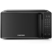 Chefman Countertop Microwave Oven, 0.7 Cu Ft, 700W, 10 Power Levels, 6 Preset Menus, Child Safety Lock, Eco Mode, Mute, Black