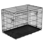 Vibrant Life 00780 Folding Dog Crate Double Door Kennel with Divider 36 Inch
