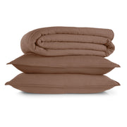 Allswell Linen Blend 3-Piece Quilt Set, Savannah Taupe Brown, Oversized King/California King