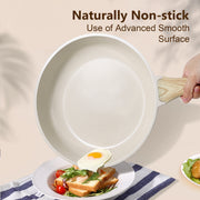 GIPP 22pcs Ceramic Nonstick Cookware Set, Dishwasher Safe, Induction Compatible, White