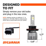 Sylvania H13 LED Fog Lights, 6000K Cool White, Long-Lasting, No Polarity, 2 Pack