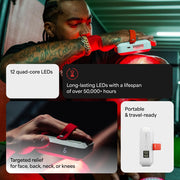 Kala Therapy Red Light Mini 2.0 Portable Handheld LED Red Light Therapy Device with 4 Wavelengths 630nm 660nm 830nm 850nm, White, MI-001