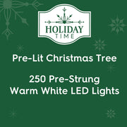 Holiday Time 7' Pre-Lit Brinkley Pine Green Artificial Christmas Tree with Warm White LED Lights
