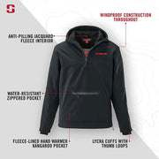Striker Renegade Men's Durable Windproof Breathable Water-Repellent Outdoor Pullover with Adjustable Hood, Black, Medium, 3214103