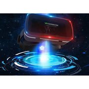 VR Shinecon Virtual Reality Headset, Compatible with iPhone and Android, Adjustable Lenses, Black