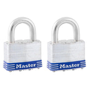 Master Lock 5T Keyed-Alike Wide Laminated Pin Tumbler Padlocks, 2-inch, Steel, 2-Pack