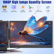 SIAVIALA Laptop Screen Extender 14 in, FHD 1080P IPS Portable Monitor, USB-C HDMI Port, Low Blue Light, Built-In Speakers, Plug and Play, KX2