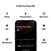 Ultrahuman UHRA-AA-11 Ring AIR Size 11 - World's Lightest Sleep-Tracking Wearable - Aster Black