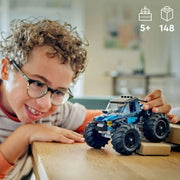 LEGO 6465024 City Blue Monster Truck Off-Road Toy Playset with a Driver Minifigure
