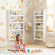 Homfa 4-Tier Wall Bookshelf Set of 2, 44.5