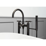 Pfister LG6-1TBK Tisbury Traditional Tub Filler with Hand Shower Brushed Nickel