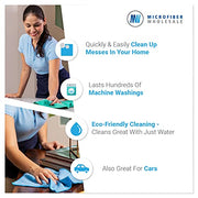 Microfiber Wholesale Economy All Purpose Microfiber Towels, High-Density, Super Absorbent, Durable, Chemical-Free Cleaner, Black, 16 x 16 in, 50 Pack