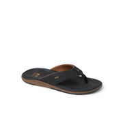 Reef Offshore Men's Sandals, Memory Foam Lined Synthetic Nubuck Strap, High-Rebound EVA Footbed, Wider Fit, Black/Gum, CJ9058