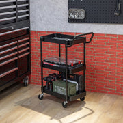 HomeZone VW00009U 3 Tier Tool Utility Cart with EVA Mat, Gray