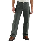 Carhartt Loose-Fit Washed Duck Utility Work Pants for Men - Moss - 32x32